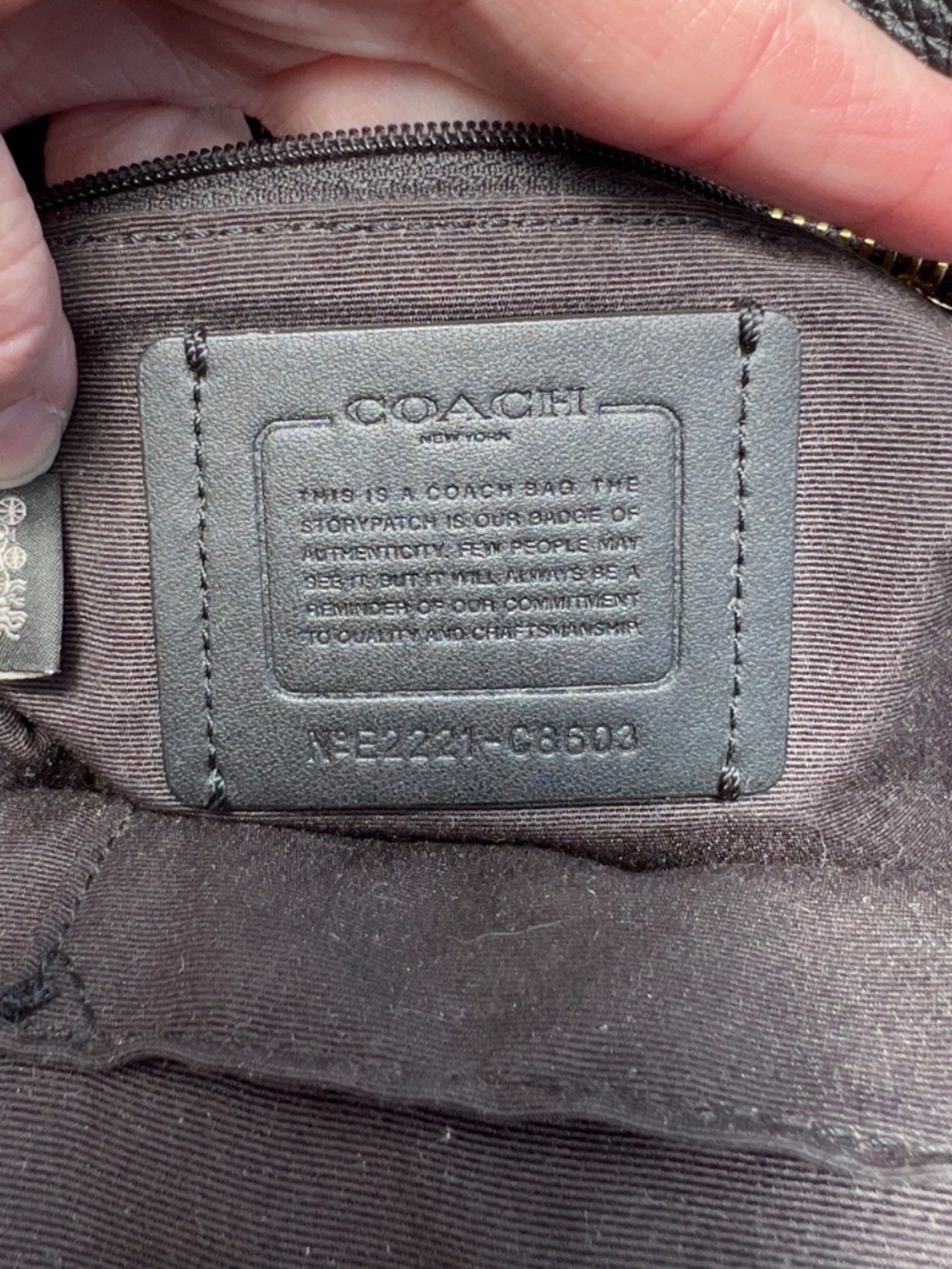 COACH Black Pebble Leather Mini Backpack Shoulder Bag w Gold Hardware AUTHENTIC - Picture 16 of 16